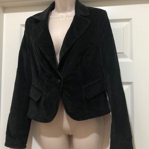 EUC Caslon Black Velvet Jacket Size M